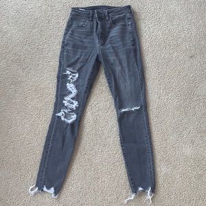 dark ripped jeans